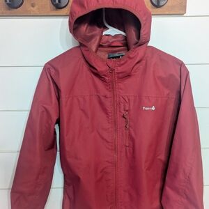 therm Red Hooded Rain Jacket Size 12
